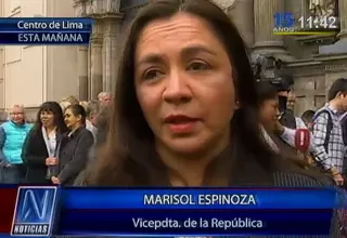 Vicepresidenta Espinoza lamentó muerte de policías en el Vraem