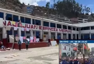 [VIDEO] Andahuaylas: Padres de familia permanecen en el interior de colegio tras enfrentamiento con la policía