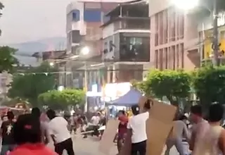 [VIDEO] Chanchamayo: Enfrentamiento entre transportistas y comerciantes dejó un muerto