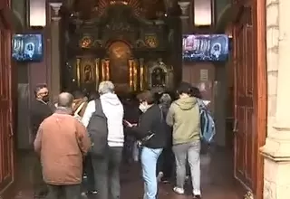 [VIDEO] Fieles visitan el santuario del Señor de los Milagros
