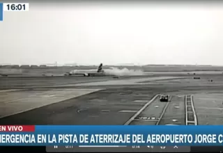 [VIDEO] Jorge Chávez: Momento en que el avión impacta contra vehículo en aeropuerto
