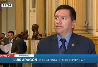 [VIDEO] Luis Aragón: Estoy de acuerdo que continúe la elección del Defensor del Pueblo