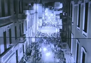 Video muestra a manifestantes usar pirotécnicos en inmediaciones de la plaza San Martín