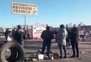 [VIDEO] Pobladores bloquean vía Juliaca-Puno