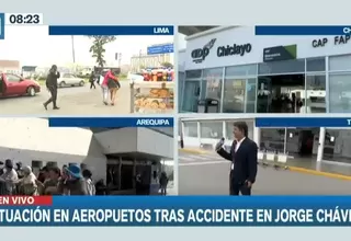 [VIDEO] Situación en aeropuertos tras accidente en Jorge Chávez 