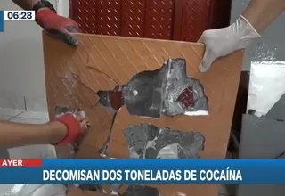 Videos inéditos del decomiso de dos toneladas de cocaína camuflada en mayólicas