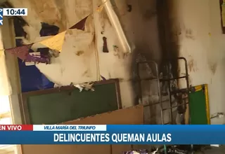 Villa María del Triunfo: Delincuentes queman aulas de colegio