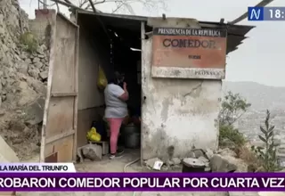Villa María del Triunfo: Delincuentes roban comedor popular por cuarta vez
