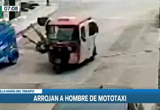 Villa María del Triunfo: Joven fue arrojado de mototaxi tras impedir asalto