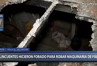 Villa El Salvador: Delincuentes realizaron un forado en una fábrica para robar maquinaria