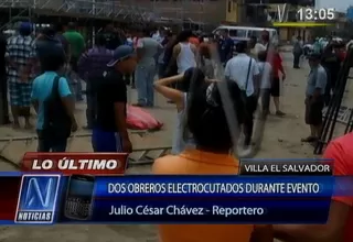 Villa El Salvador: dos obreros se electrocutaron durante evento
