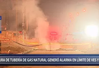Villa El Salvador: rotura de tubería de gas natural causó alarma en av. Pachacútec