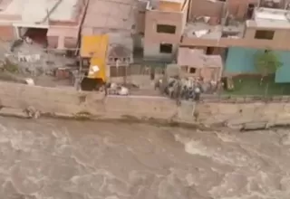 Viviendas se encuentran en riesgo ante el incremento del caudal del río Rímac en Chaclacayo