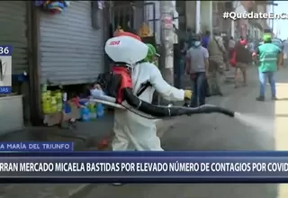 VMT: Cierran y desinfectan mercado Micaela Bastidas por altos casos de COVID-19