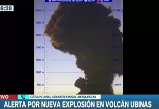 Volcán Ubinas registró fuerte explosión durante la madrugada
