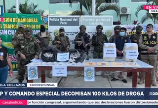 Vraem: PNP y Comando Especial decomisaron 100 kilos de droga