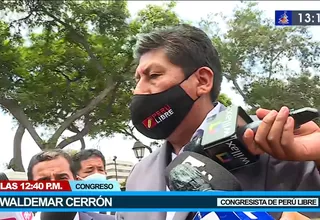 Waldemar Cerrón a favor de ley que quite obligatoriedad al carné de vacunación