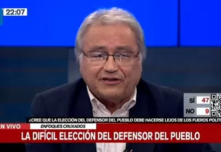Walter Albán: Cuando fui Defensor del Pueblo, me llamaban amenazándome que no me iban a dar el voto 