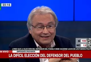 Walter Albán: La independencia y la imparcialidad es muy importante para elegir al Defensor del Pueblo