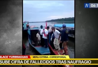 Naufragio en Yurimaguas: Aumentó a 14 la cifra de fallecidos