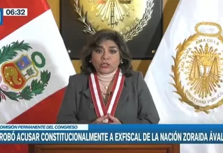 Zoraida Ávalos: Se aprobó acusar constitucionalmente a ex fiscal de la Nación