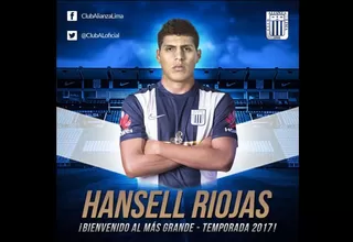 Alianza Lima hizo oficial la llegada de Hansell Riojas para el 2017