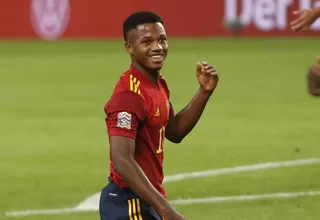 Ansu Fati tras su primer gol con España: "Seguiré trabajando con humildad"