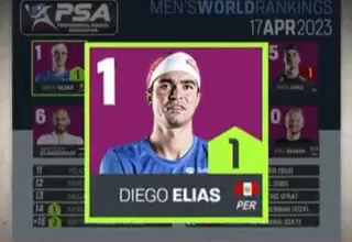 Diego Elías es oficialmente el número 1 del squash mundial