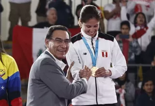 Lima 2019: Alexandra Grande le pidió más apoyo a Martín Vizcarra en plena premiación