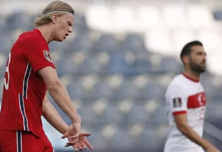 Noruega con Haaland cayó goleado 3-0 frente a Turquía por las Eliminatorias
