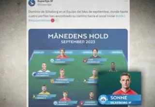 Oliver Sonne en el equipo del mes en la Superliga de Dinamarca