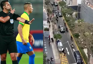 Perú vs. Brasil:  Julio Bascuñán recibió impresionante resguardo policial rumbo al aeropuerto