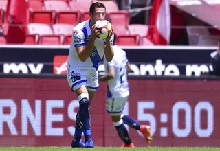 Santiago Ormeño anotó de penal en el 4-4 de Puebla ante Toluca