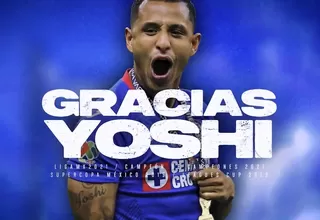 Cruz Azul oficializó la salida de Yoshimar Yotún: "Gracias por dar todo en la cancha"