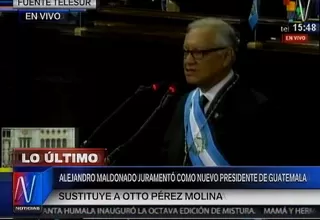 Alejandro Maldonado jura como presidente de Guatemala tras renuncia de Pérez