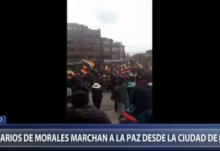 Bolivia: Partidarios de Evo Morales marchan a La Paz desde la vecina ciudad de El Alto