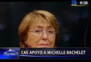 Chile: cae apoyo a Michelle Bachelet