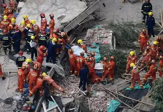 China: 7 muertos dejó el colapso de un edificio en Shanghai