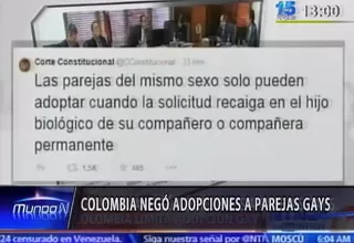 Colombia negó adopciones a parejas gays
