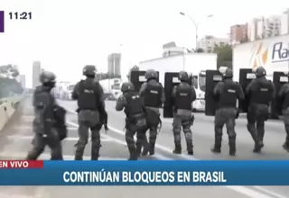 Continúan bloqueos en Brasil tras triunfo de Lula da Silva