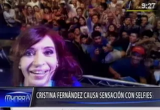 Cristina Fernández causa sensación con selfies