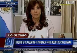 Cristina Fernández se pronuncia sobre muerte del fiscal Nisman