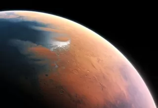 Descubren un gran lago de agua líquida bajo el hielo de Marte