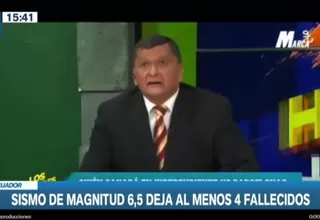 Ecuador: Conductores de TV intentaron mantener la calma durante sismo