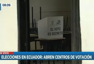 Elecciones en Ecuador: Abren centros de votación a ciudadanos