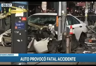 Estados Unidos: Auto fuera de control provocó la muerte de dos personas tras accidente