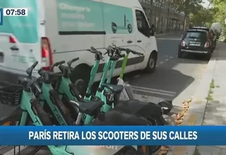 Francia: París retira permanentemente scooters eléctricos de sus calles 
