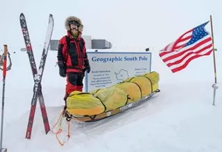 Un hombre cruza la Antártida a pie, solo y sin ayuda