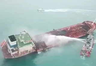 Hong Kong: al menos 1 muerto y 2 desaparecidos por incendio de un buque petrolero