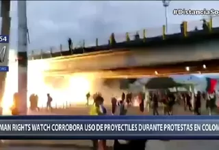 HRW denuncia que tanquetas lanzaron proyectiles contra manifestantes en Colombia